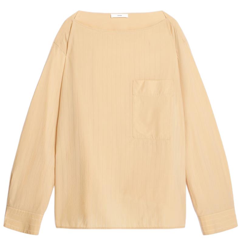Edition Red Label Silk Cotton Hollow Stripe Long Sleeve Shirt