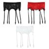 Woman Girls Sock Clip High Waist Lace Mesh Lingerie Garter Belt Elastic Underwear Adjustable Buckle