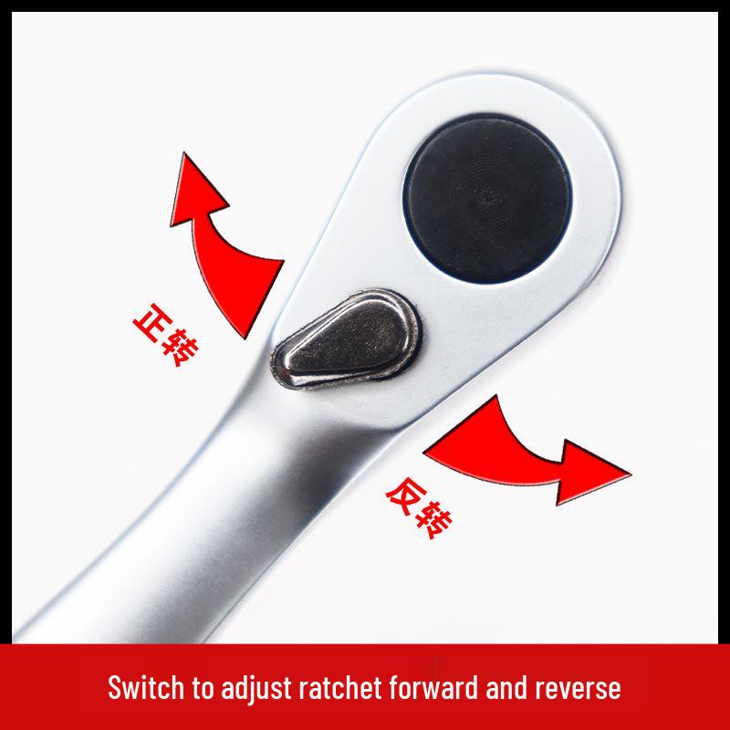 72-Tooth Mini Ratchet Wrench & Screwdriver, 1/4-Inch, Wear-Resistant Carbon Steel, for Tight Spaces, Forward/Reverse.