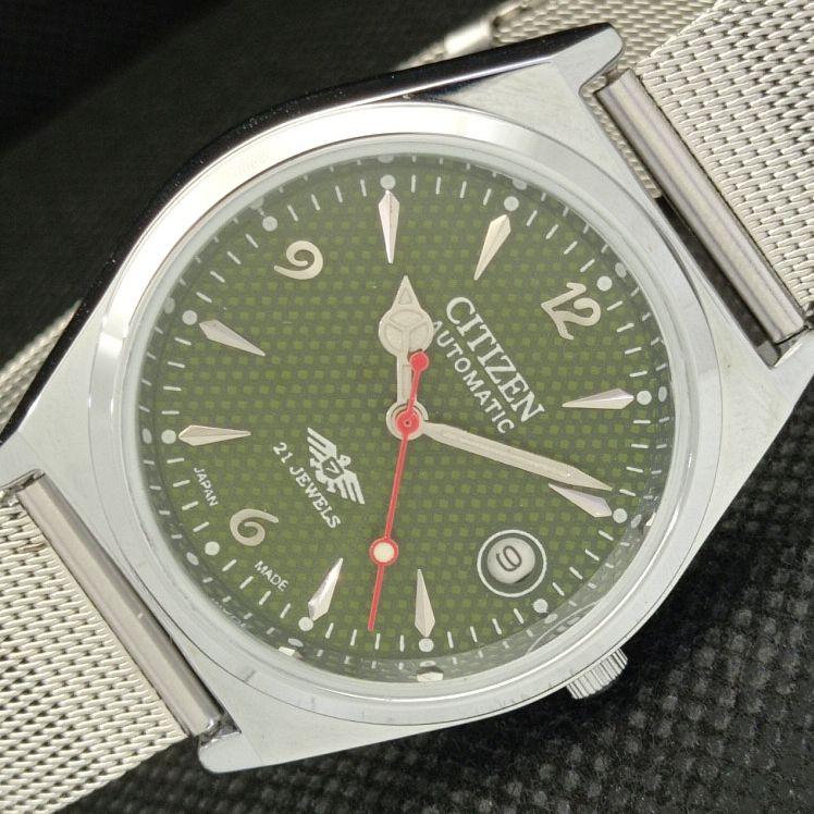 

ВОССТАНОВЛЕННЫЕ ВИНТАЖНЫЕ МУЖСКИЕ ЧАСЫ CITIZEN AUTO 8200 JAPAN DATE GREEN 605-a314174-9 SKU605-a314174