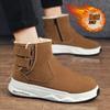 Hot Men Furry Snow Boots 2025 New Winter Warm Anti-slip Retro Zipper Anti-slip Outdoor Boot Thick Sole Casual Cotton Mens Shoes