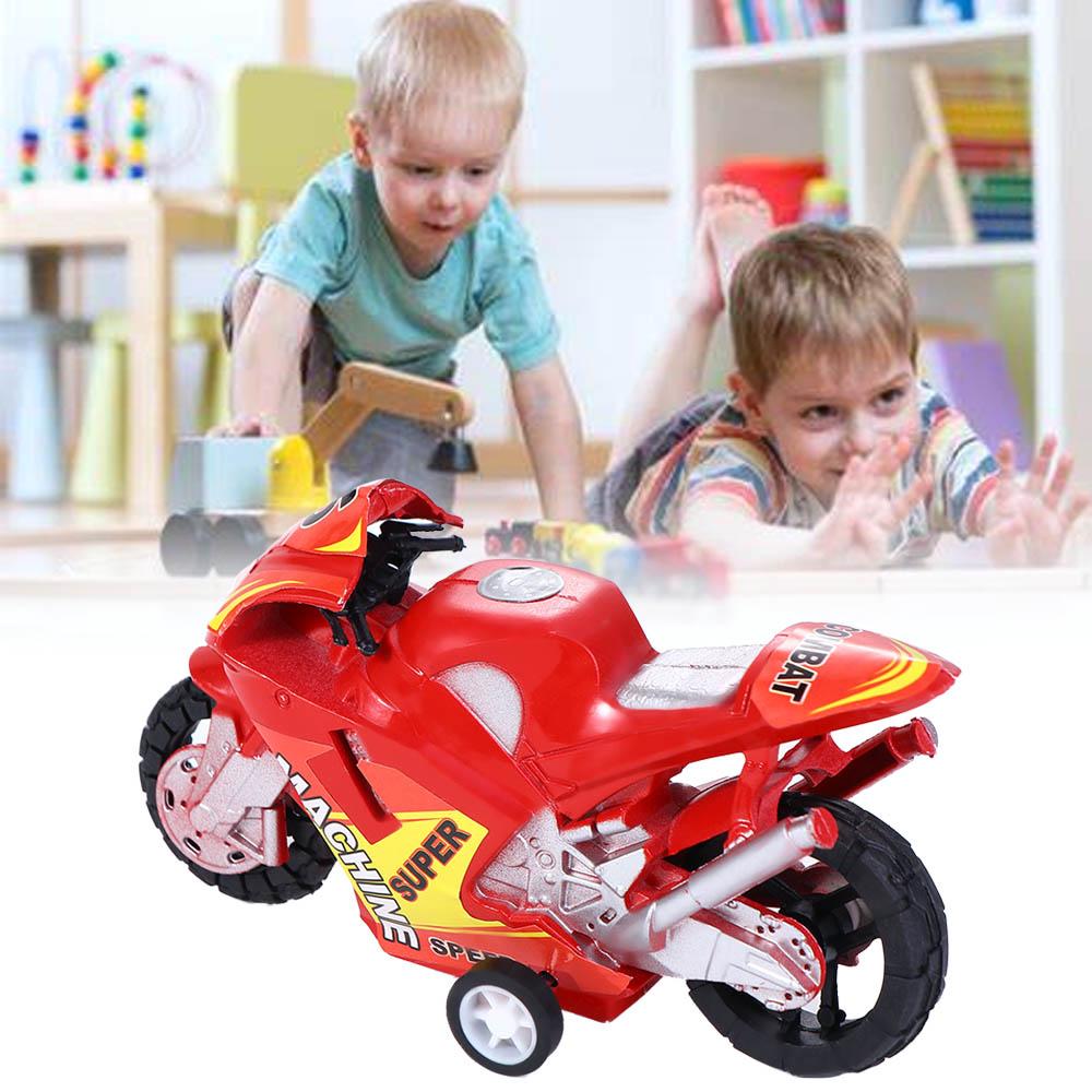 Four-wheel Kids Plastic For Boys Motorbike Model Motorcycle Toy Pull Back Car Motorcycle Model