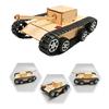 Engaging Wooden Tank Model Educational Electric Science Experiment Set With Moving Track For Kids Science Exploration