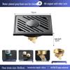 Gunmetal Gray 304 Stainless Steel Odor-Resistant Floor Drain with Copper Core for Shower & Washing Machine.