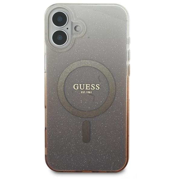 Guess Guhmp16Mhgrcelw Iphone 16 Plus6.7 Brązowy/Brown Hardcase Iml Glitter Gradient Magsafe