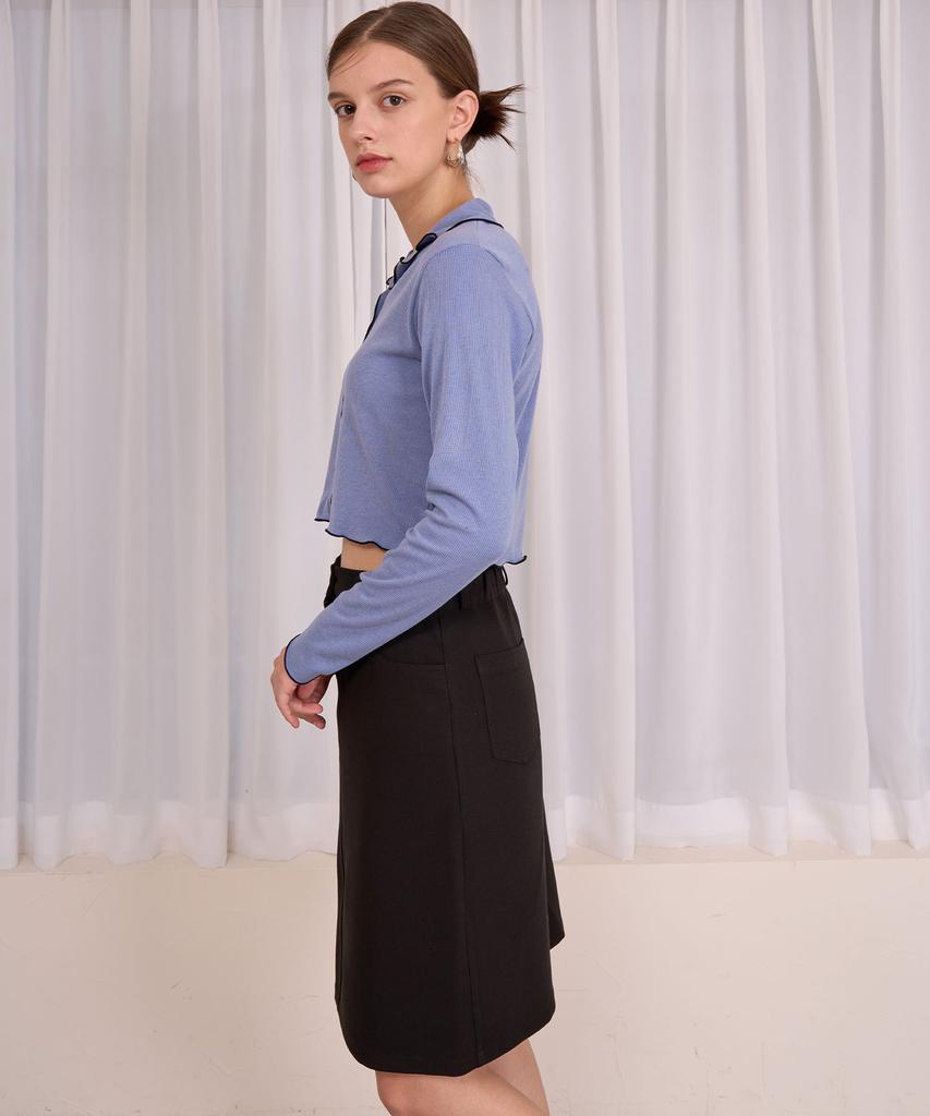 BIBYSEOB Stitch Skirt Black [T23]