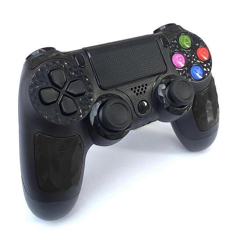 Controller Drahtlos Bluetooth Double Shock Controller Joystick Gamepad für PS4 mit Touchpad und Audioanschluss-schwarz-