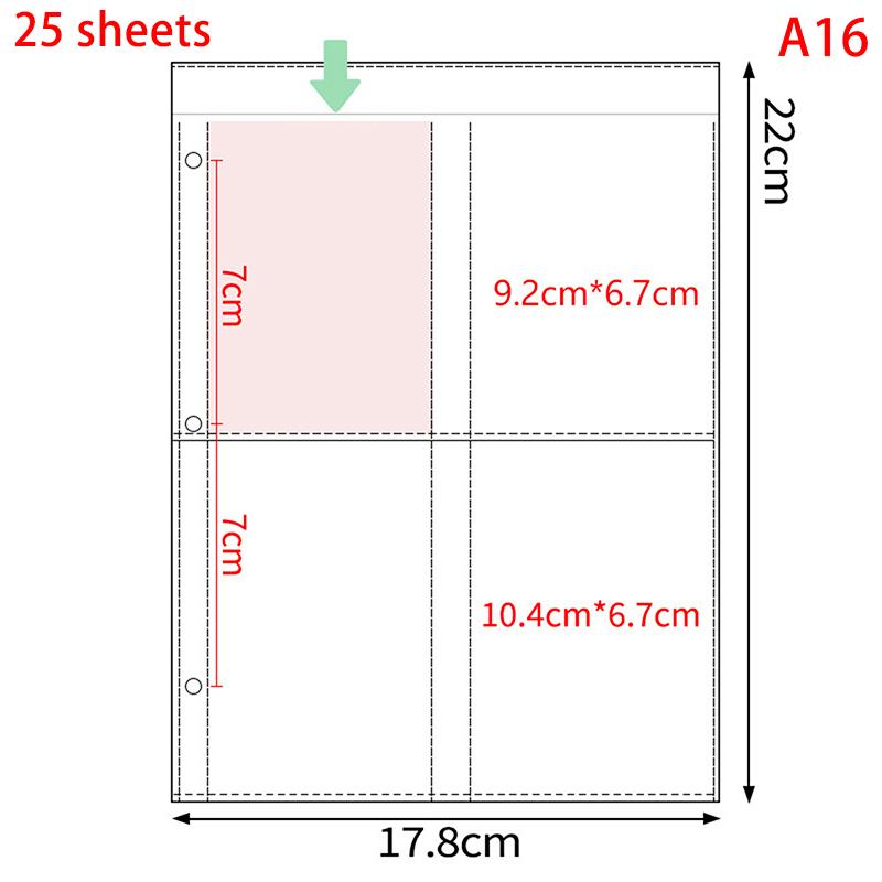 А4 Прозрачный держатель для фотокарточек на кольцах вкладыши для фотоальбома 123468910 карманов внутренняя страница альбом для коллекционирования карточек 489₽