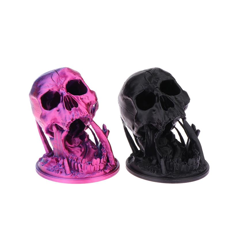 3D Schädel Würfelturm Skelett Figuren Skulptur Dekorative Verzierung Kreatives Aufbewahrungstablett Dnd Würfelrollturm Halloween