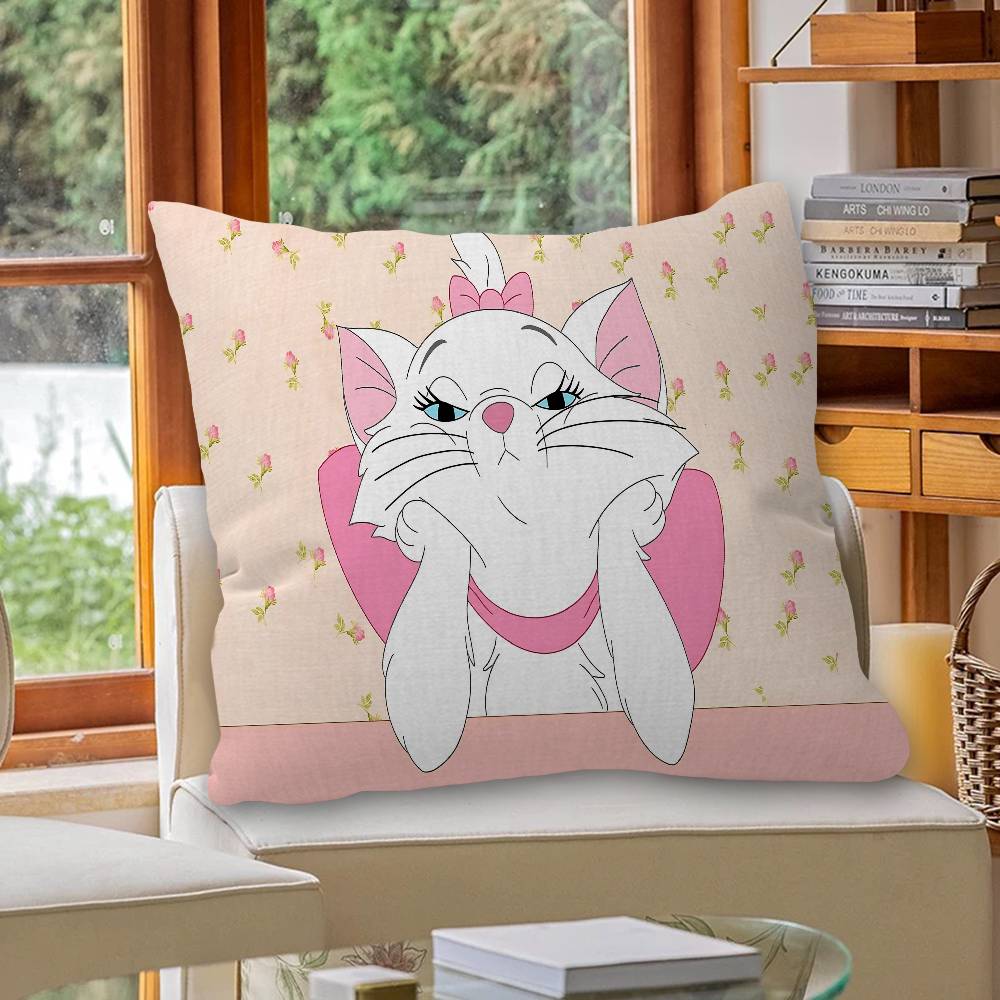 Cute M-Marie Cat Anime Pillow Cover for Bedroom Room and Living Room Sofa Decorative Cushion Cover