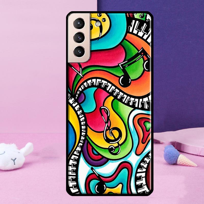 Piano Keys Musical Phone Case For Samsung Galaxy S25 S24 Ultra S9 S10 S20 S21 S22 Plus S23 FE S24 FE Cover