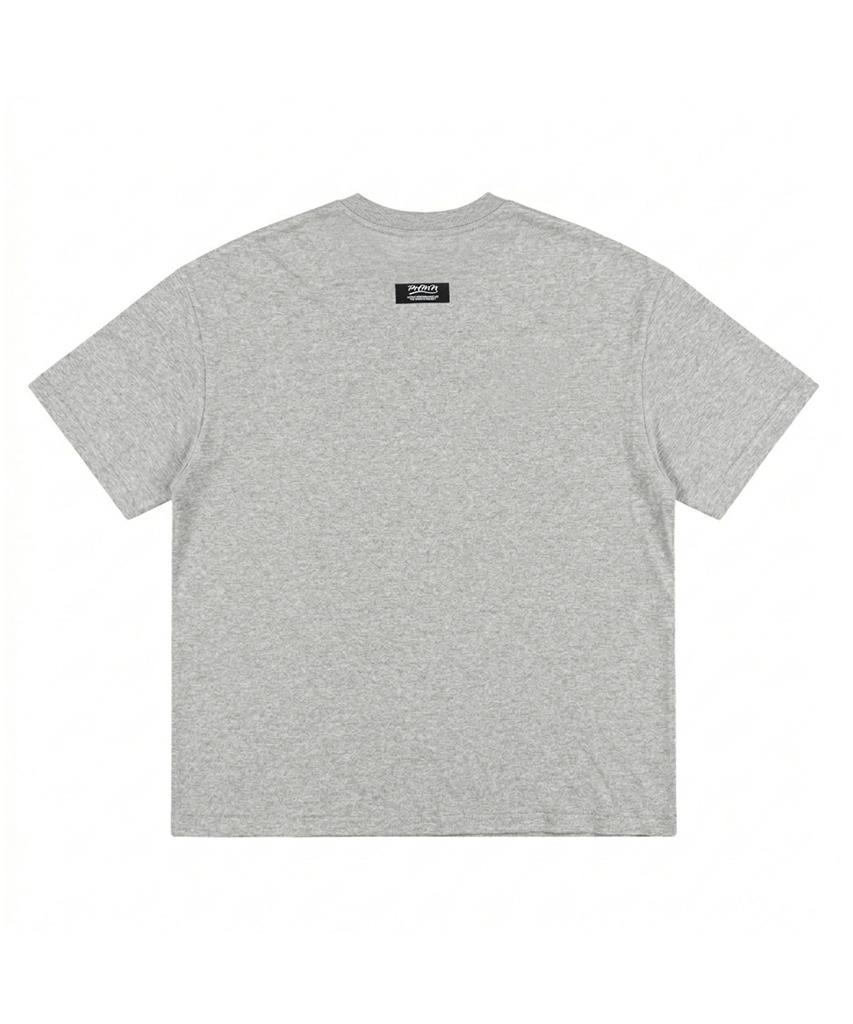 PHERMENON Oversized P Short Sleeve T-Shirt - Gray
