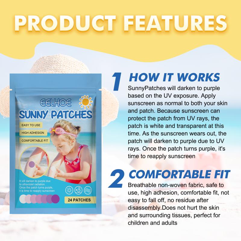 Eelhoe Children And Adult Uv Patch Outdoor Sun Patch Comfortable Skin Adhesive Protection Patch one size