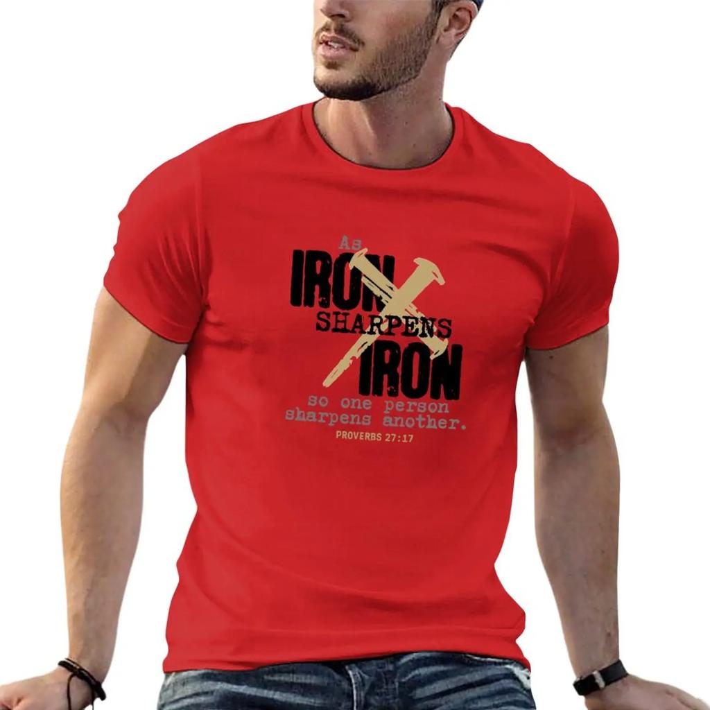 New Iron sharpens Iron - Proverbs 27:17 - black T-Shirt T-shirt for a boy sublime t shirt plus size t shirts t shirt for men