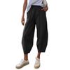 Women's Solid Color Pleated Waist Loose Wide Leg Straight Leg Pants