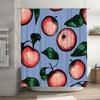 Fashionable Bath Shower Curtain Decorative Printing Waterproof Bathroom Accessories Pink Apple Pattern