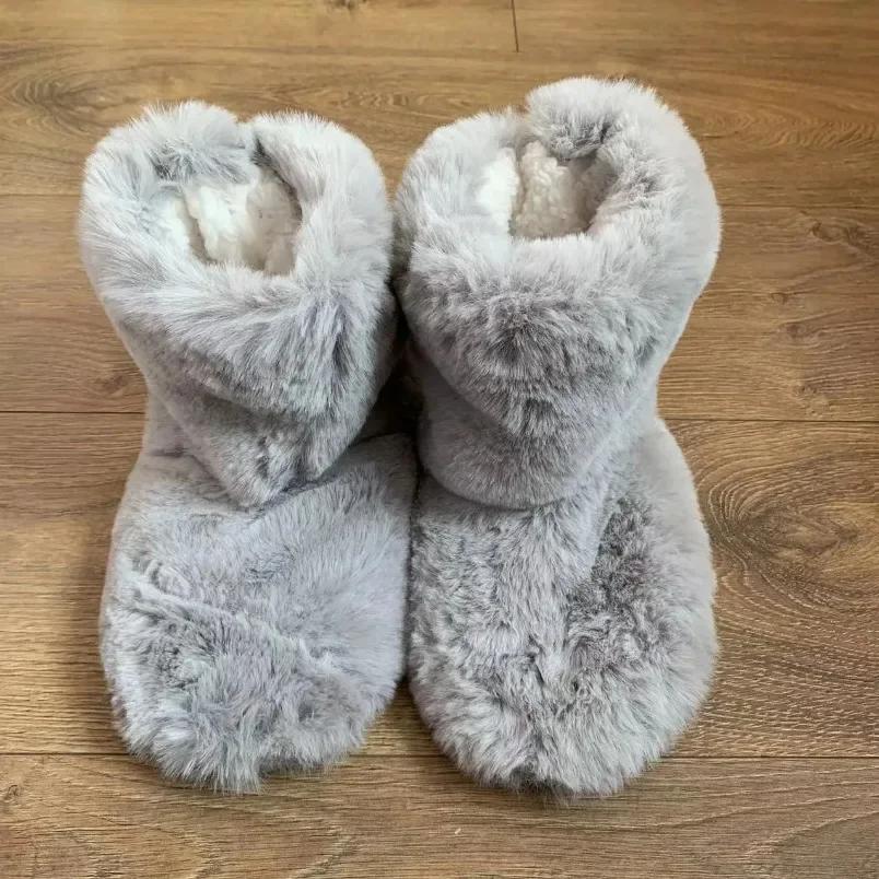 Home Fuzzy Slipper Women Winter Fur Men Male Warm Plush Indoor Flat Female Room Fluffy House Floor Wool Fleece Shoes Boots Hairy