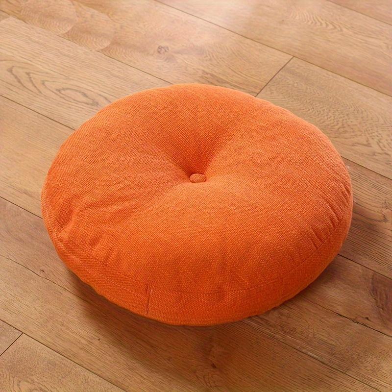 Modern Solid Color Floor Cushion, Round Thick Pillow for Meditation, Yoga & Lounge, Minimalist Decorative Seat for Living Room