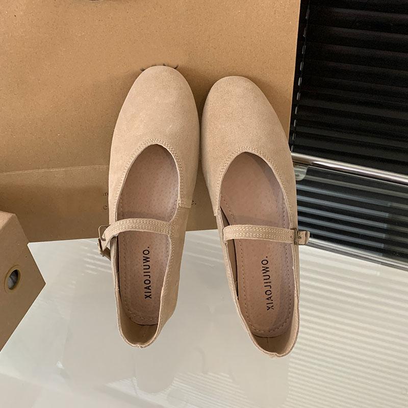 Fashion Soft Fashion Buckle Strap Ladies Mary Janes Flats Shoes Casual Female Round Toe Footwear Shallow Women Flats With Shoes