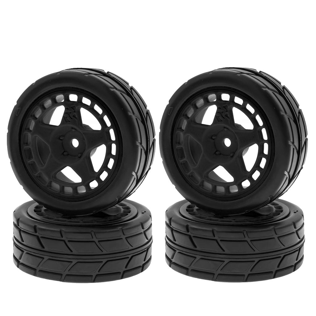 Remote Control Off-Road Car Tires 67*45*27mm 4pcs Replacement for TAMIYA TT02 XV01 HSP 94123 HPI
