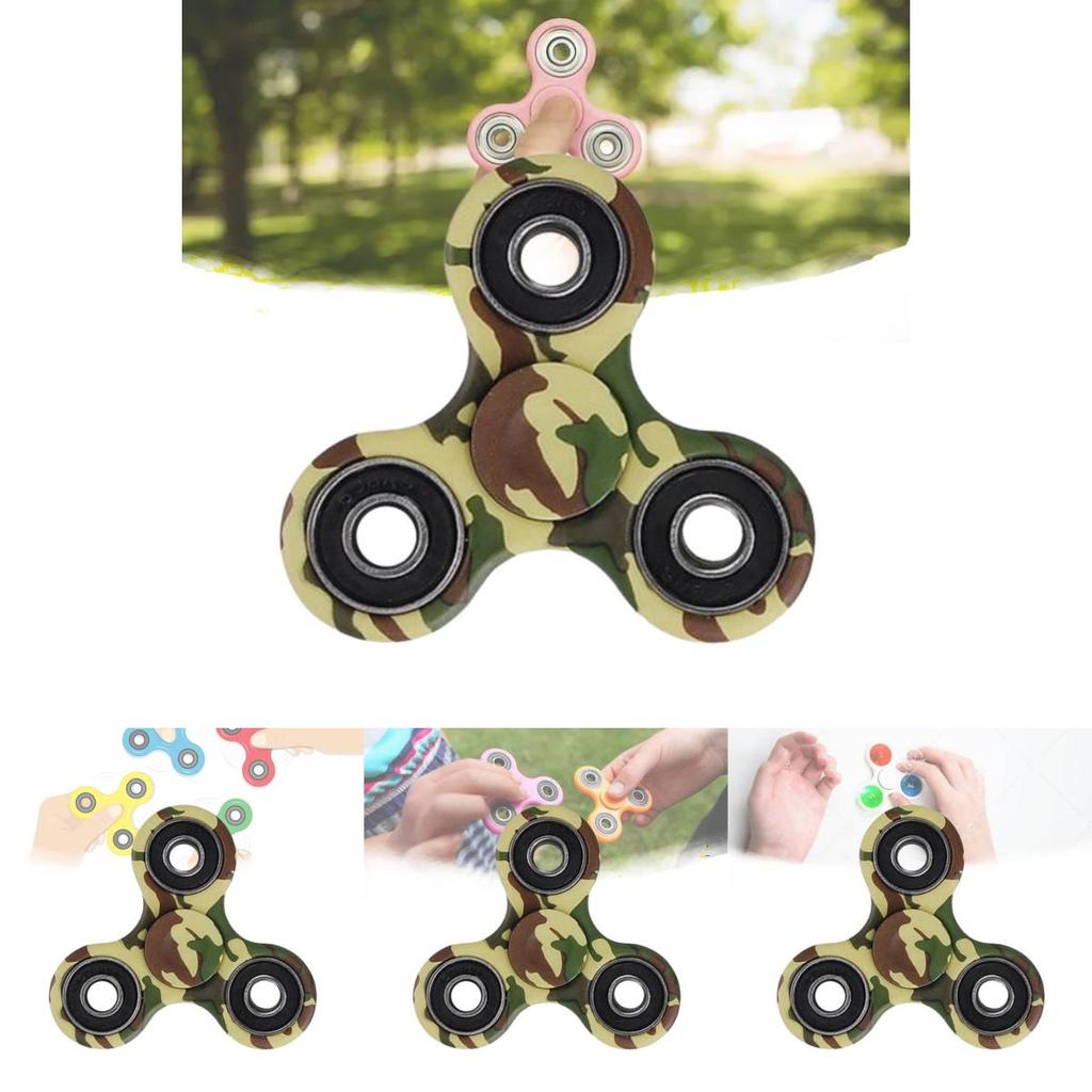 Colorful Plastic Fidget Spinner Kids Toy Yellow Cartoon Illustration