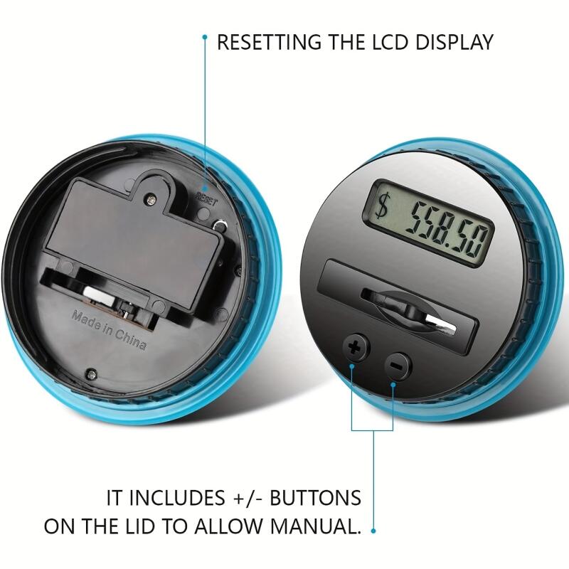 Electronic Piggy Bank Counter Coin Digital LCD Counting Coin Money Saving Box Jar Coins Storage Box For USD EURO Money Gifts