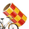 10CMx10M Car Sticker Safety Red Yellow Grid Reflective Decal Warning Reflective Stickers Car Body Film Reflective Strip Decor