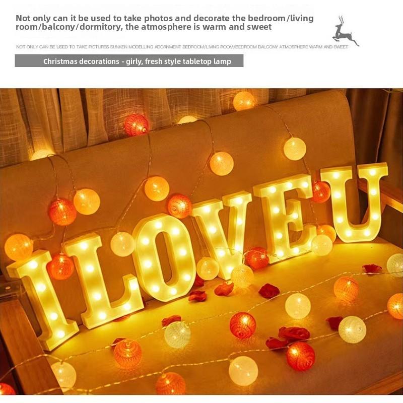 LED Letter Lights Numbers Romance Surprise Proposal Confession Happy Birthday, Scene Decoration, Styling Lights