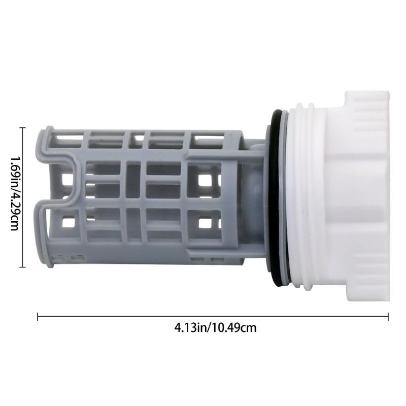 Drain Pump Filter Assembly For Front Load Washers Anti Tangles Mesh Technology Washing Machine Debris Catcher
