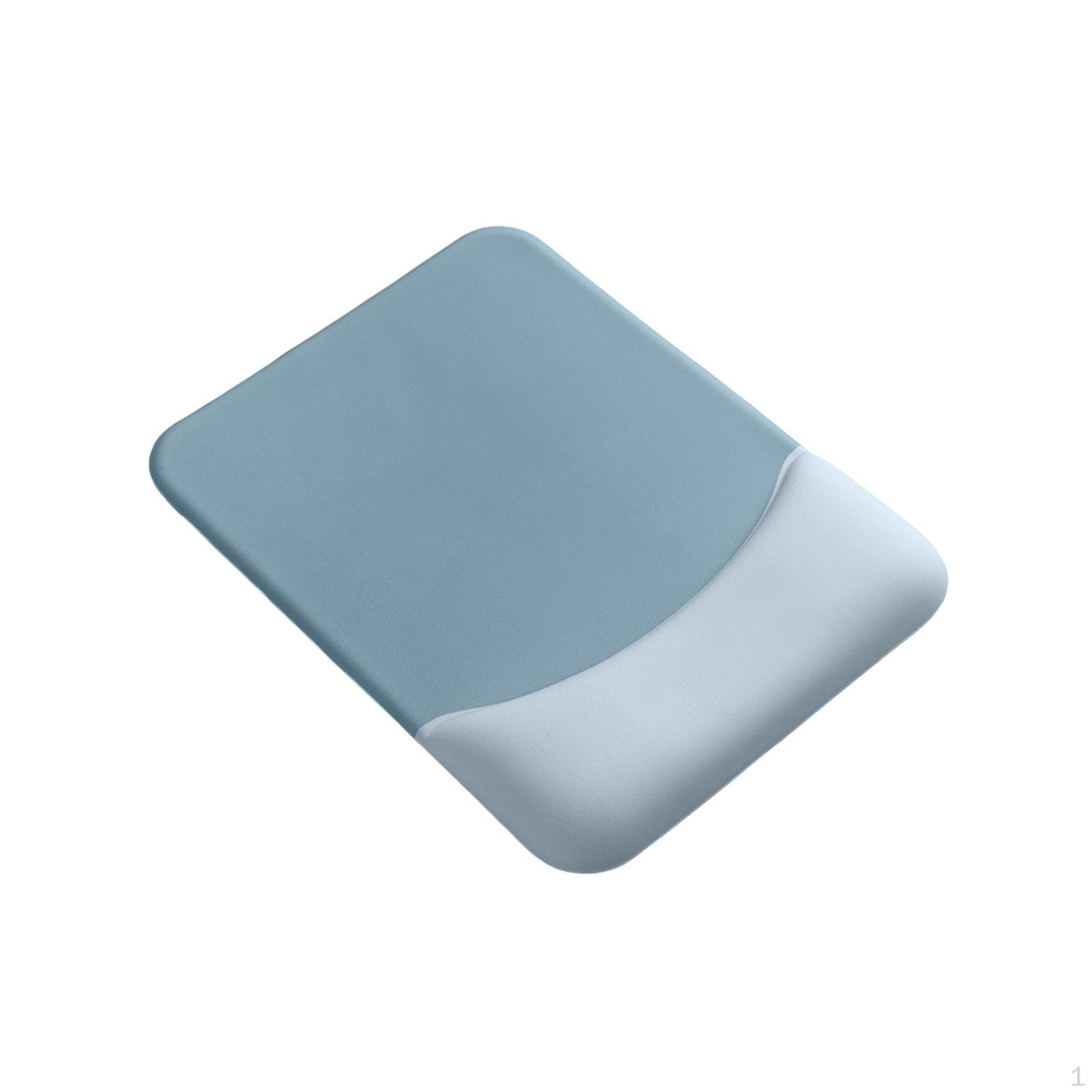 

Коврик для мыши с подставкой для рук, подставка для запястий, подарок для семьи и друзей, поддержка, нескользящая основа из полиуретана светло-синий