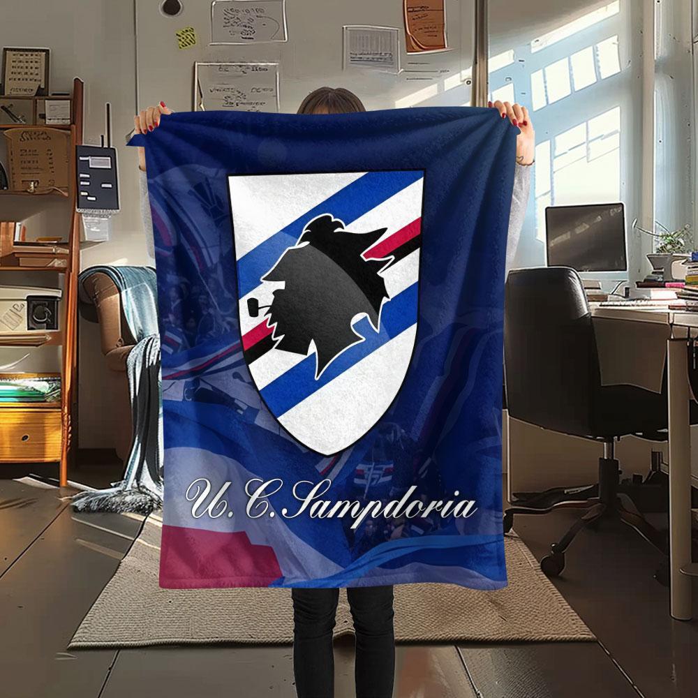 UC. Sampdoria Flanelldecke, Hohe Qualität, Bequem für alle Jahreszeiten, Heimdekoration, Wärme und Komfort