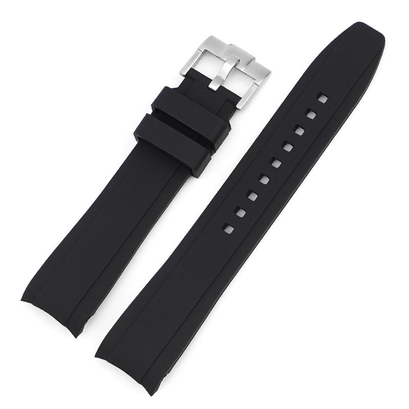 For Omega Swatch Co Branded Watch Band Silicone Planet System Curved Silicone For Rolex Water Ghost Watch Band 18mm 19mm 20mm 21mm 22mm