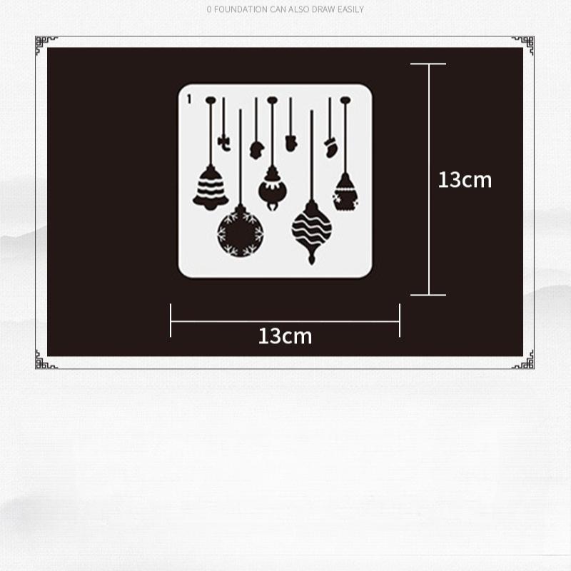28Pcs Halloween Christmas Painting Template DIY Graffiti Decoration Hollow Template Drawing Spray Painting Mold Coloring Template