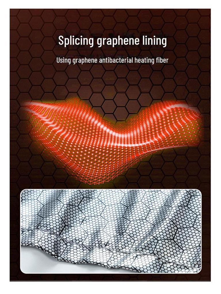 Men's Graphene Heated Cotton Coat – Windproof, Warm, Cold-Resistant Jacket for Autumn and Winter