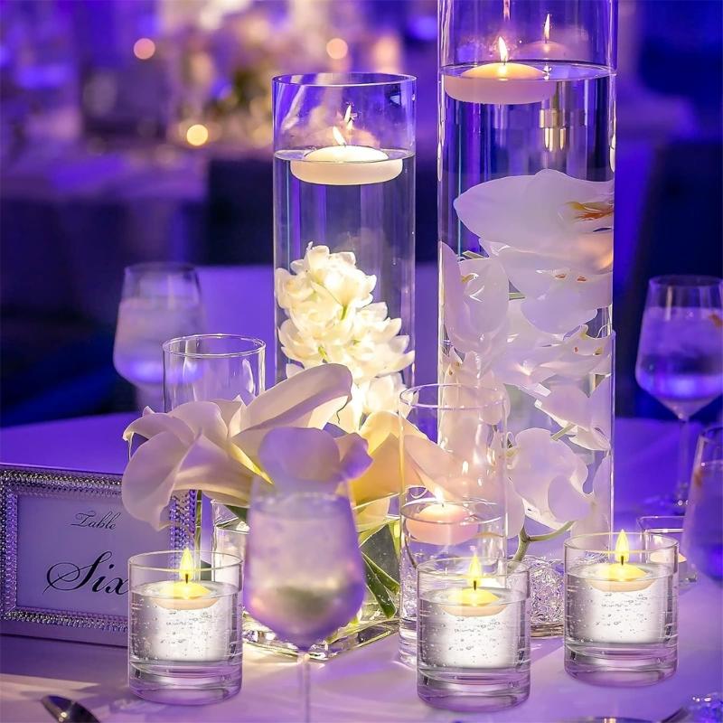 30Pcs Unscented Floating Candle Decorative Floating Candle for Wedding Pool,Valentine Day Bathtub,Christmas Decoration