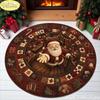 3D Visual Deep-Pile Santa Claus Rug, Retro Patchwork Washable Non-Slip Living Room Carpet, Christmas Home Decor, Xmas Gift Idea