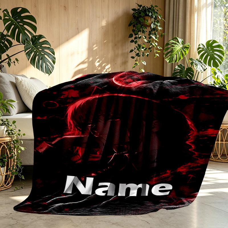 Custom Name Personalized Makima Chainsaw Man Print Blanket, Home Decor, Bedroom, Sofa, Camping, Couch, Gifts for Birthday ChristmasEnthusiasts