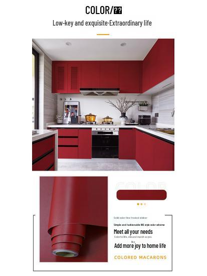 New Year Wine Red Self-Adhesive Wall Stickers - Instant Wallpaper & Decoration