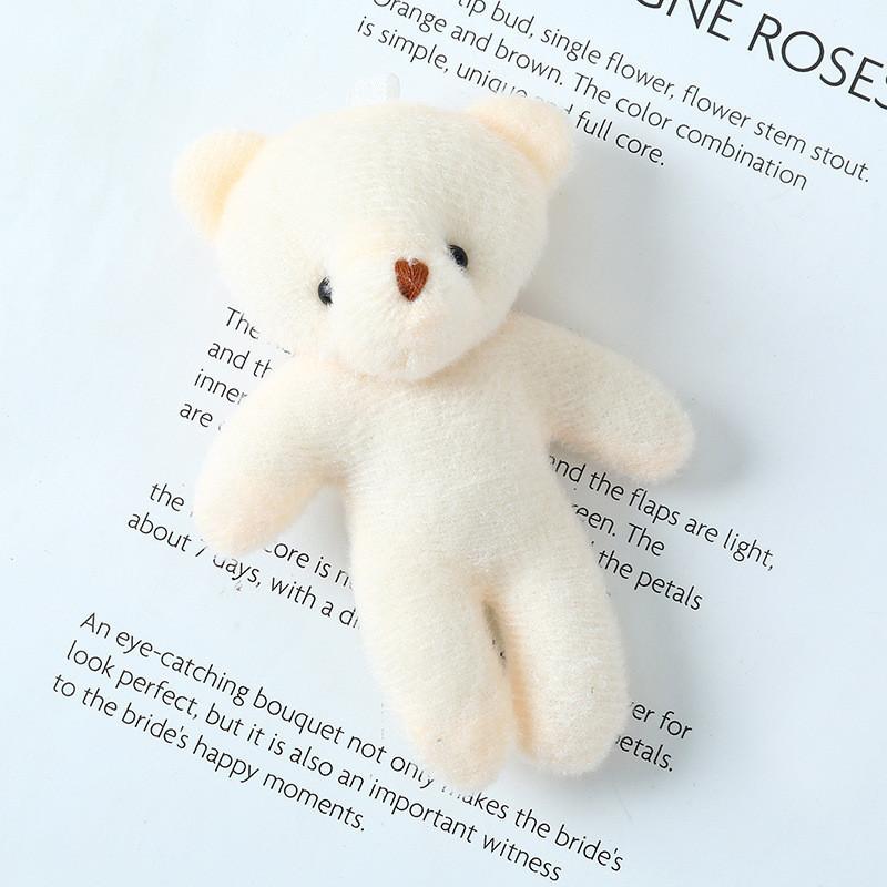 Adorable Mini Bear Plush Toy Beige Teddy Stuffed Animal Gift Cute Keychain