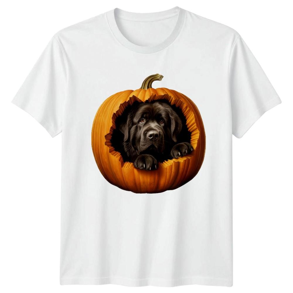 Newfoundland Dog In Halloween Pumpkin TShirt Dog Halloween Gift For Him And Her S