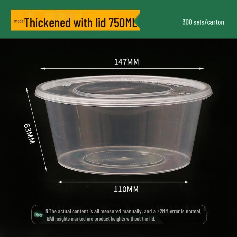 Disposable Round Meal Prep Containers with Lids