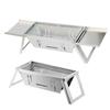 304 Stainless Steel Folding Barbecue Grill Stove Home Portable Firewood Stove for Backpacking Camping Hiking Outdoor BBQ Cooking
