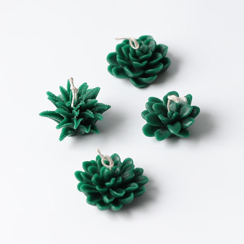 3D Succulent Plants Candle Mold Cactus Silicone Mold Candle Holder Mold Gypsum Plaster Silicone Mould Candle Mould