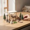 Miniature Stable with Deer Rustic Diorama Barn Long-Lasting for Collectors