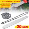 20 Inch Chainsaw Guide Bar with 2Pcs Saw Chain 0.325" Pitch 0.058" 76DL For STIHL MS290-291-310-340-360-380-391-440 Saw Bracket
