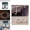 Eiffel Tower Themed Polyester Shower Curtain With Urban Night Scene For Home Improvement