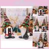 Creative Rustic American Christmas Gnome Doll Decor With Knitted Hat And Tree