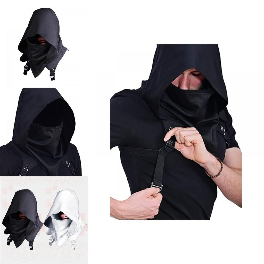 Stilvoller Unisex Mittelalterlicher Assassinen-Inspirierter Kapuzenumhang Für Spielcharakter Cosplay