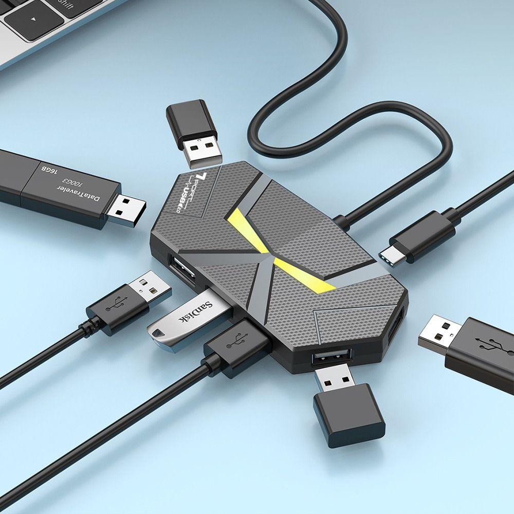 4/7 Ports USB Docking Station Type C USB 3.0 HUB Splitter USB Splitter Adapter Laptop Computer