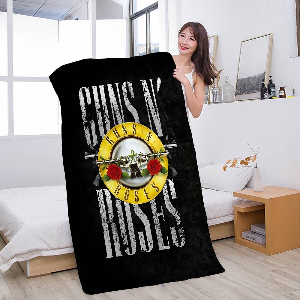 Rock Music Band G-Guns N Roses Microfiber Blanket Quick Drying Beach Towels Oversized Printing Absorbent Pool Towel Blanket